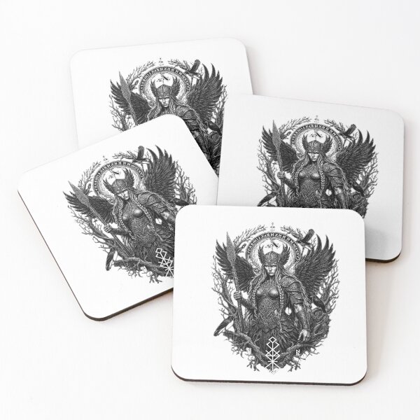 Item preview, Norse Valkyrie Warrior - Elder Futhark Runes & Ravens designed and sold by BloopyWorks.