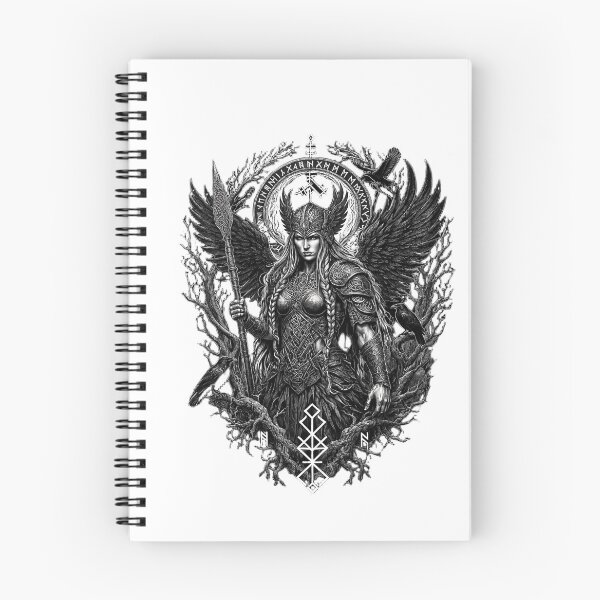 Item preview, Norse Valkyrie Warrior - Elder Futhark Runes & Ravens designed and sold by BloopyWorks.