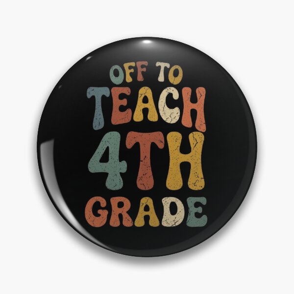 Item preview, Off To Teach 4th Grade - Retro Groovy Teacher designed and sold by ViralVector.