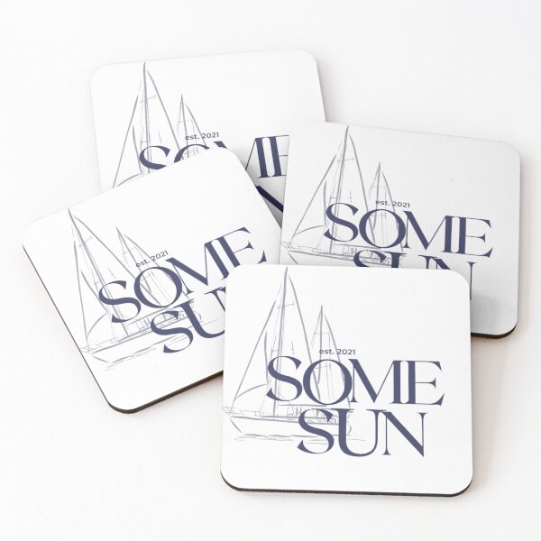 Item preview, Some Sun Est. 2021 Sailboat Coastal Summer Graphic Design designed and sold by Palette & Hue.