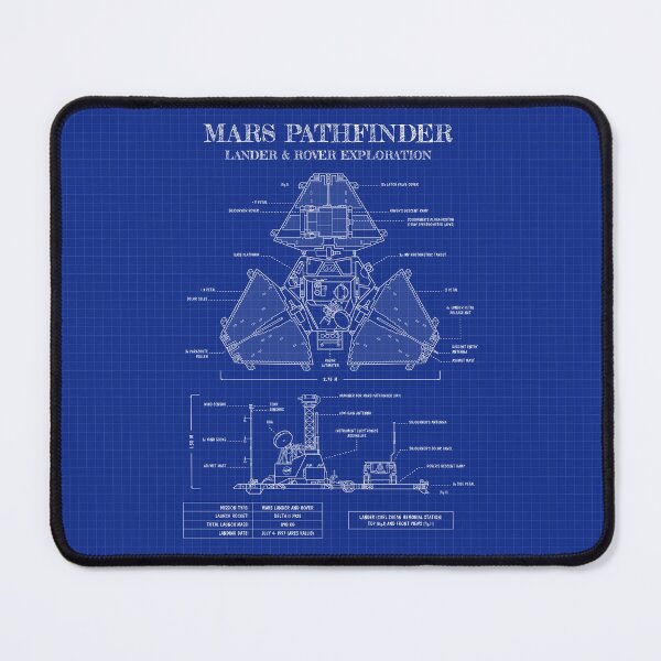 Item preview, Mars Pathfinder Lander and Sojourner Rover (Blueprint. Vertical) designed and sold by BGALAXY.