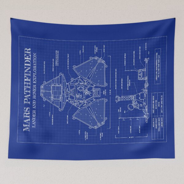 Item preview, Mars Pathfinder Lander and Sojourner Rover (Blueprint. Vertical) designed and sold by BGALAXY.