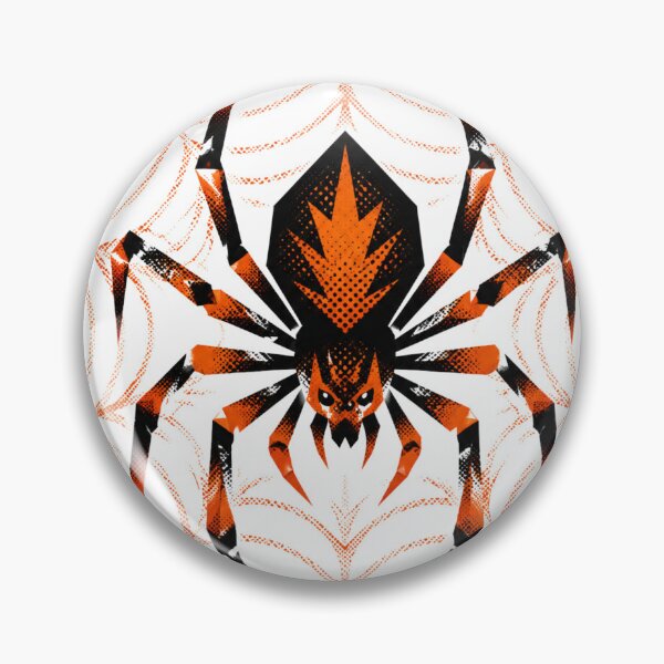 Item preview, Spooky Orange Halftone Spider Web Art designed and sold by xMErCUrY03x.