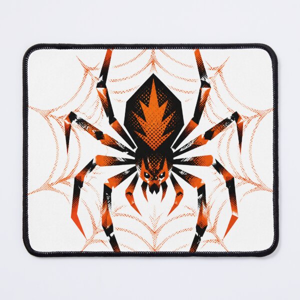Item preview, Spooky Orange Halftone Spider Web Art designed and sold by xMErCUrY03x.