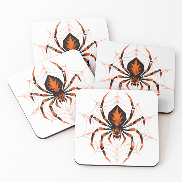 Item preview, Spooky Orange Halftone Spider Web Art designed and sold by xMErCUrY03x.
