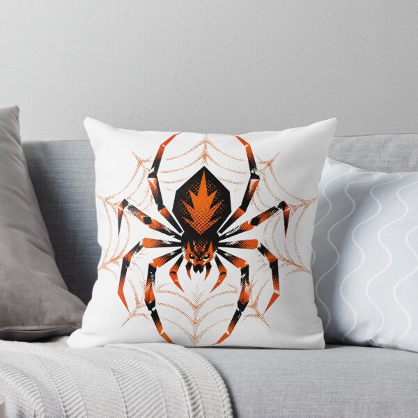 Item preview, Spooky Orange Halftone Spider Web Art designed and sold by xMErCUrY03x.