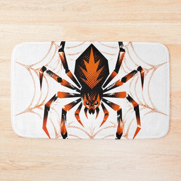 Item preview, Spooky Orange Halftone Spider Web Art designed and sold by xMErCUrY03x.