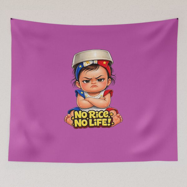 Item preview, No Rice, No Life! Funny Pinay Baby Wants Her Rice! designed and sold by FlipFlopTeesCo.