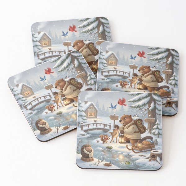 Item preview, Happy Beaver Adventures – Winter Wildlife Rescue designed and sold by Clothes With Smiling Animals Walt Gral.