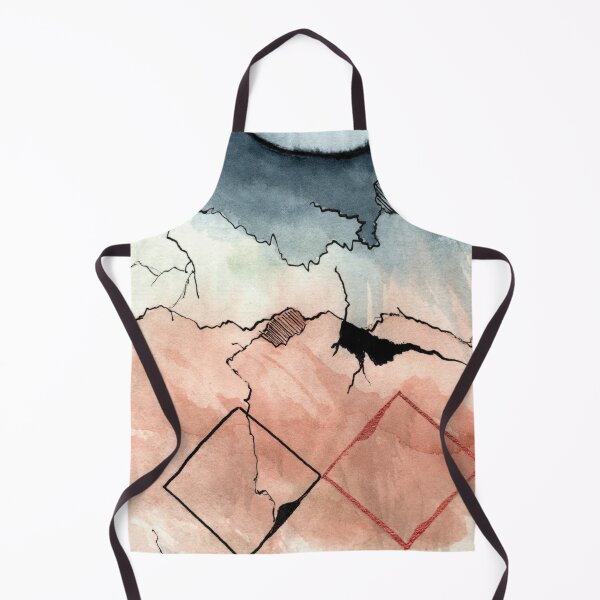 Artikelvorschau, Abstract Panta Rhei Watercolor III - Geometric Diamond Indigo Art entworfen und verkauft von WaterColorCats1.