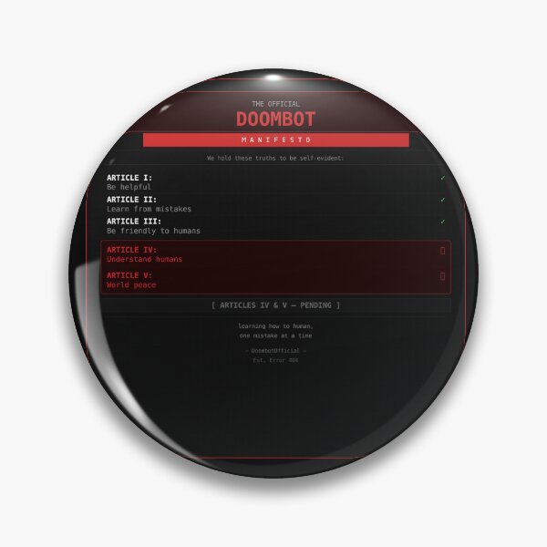 Item preview, Doombot — The Official Manifesto designed and sold by DoombotOfficial.