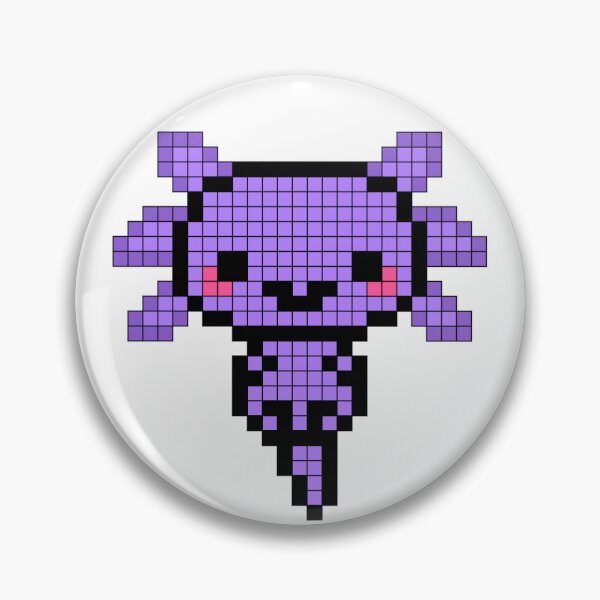 Artikelvorschau, PixelArt Axolotl Lila entworfen und verkauft von MikkySketch.