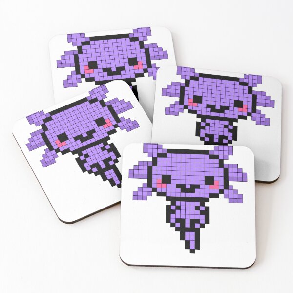Artikelvorschau, PixelArt Axolotl Lila entworfen und verkauft von MikkySketch.