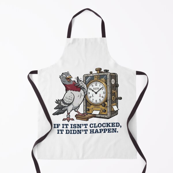 Item preview, If It Isn't Clocked It Didn't Happen - Funny Racing Pigeon Clock Illustration designed and sold by Sekla-Studio.