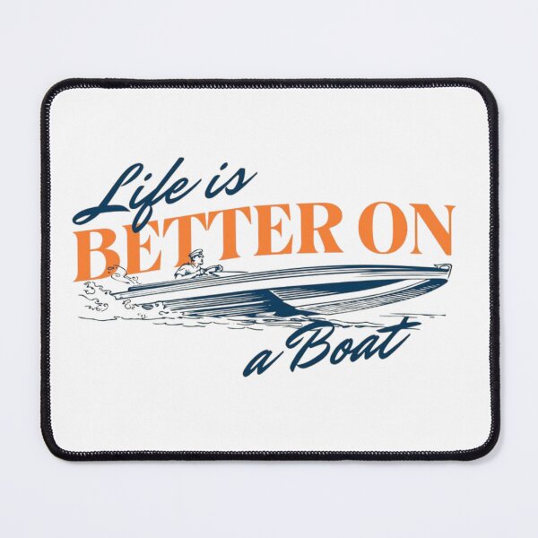 Item preview, Life Is Better on a Boat Vintage Coastal Boating Graphic Design designed and sold by Palette & Hue.