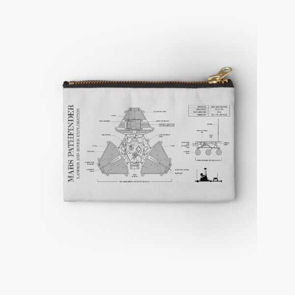 Item preview, Mars Pathfinder Lander and Sojourner Rover (White Stencil - No Background. Vertical) designed and sold by BGALAXY.