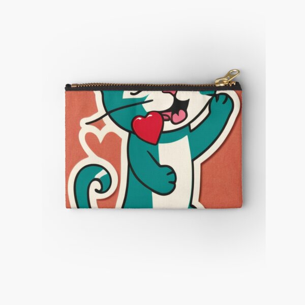 Item preview, Art - Stylized Cat and Red Heart, Symbolism of Love and Positivity designed and sold by World-Pets.