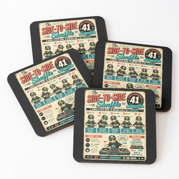 Item preview, 41 (forty-ooooone) SIDEWAYS SOCIETY COLLECTION - DJ COLLECTION The Side-to-Side Shuffle Vintage - dance instruction chart v2 designed and sold by WheelieGdArt.