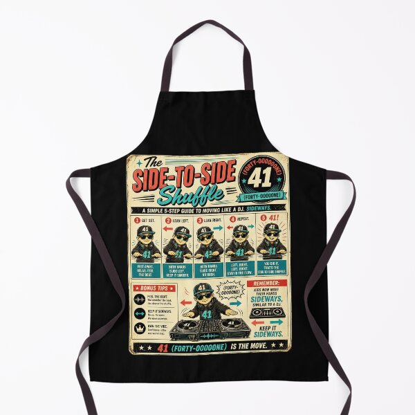 Item preview, 41 (forty-ooooone) SIDEWAYS SOCIETY COLLECTION - DJ COLLECTION The Side-to-Side Shuffle Vintage - dance instruction chart v2 designed and sold by WheelieGdArt.
