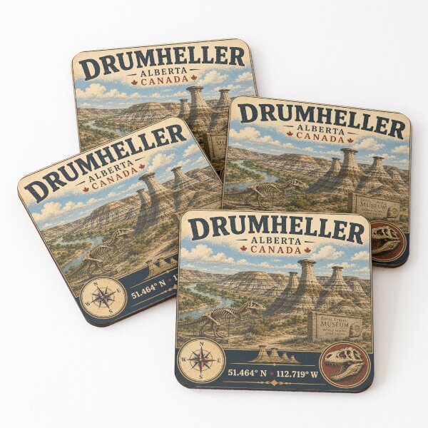 Item preview, Drumheller Alberta Vintage Travel Sticker designed and sold by naturalsurvival.