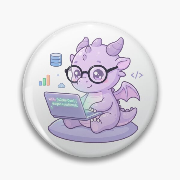 Item preview, Cute Coder Baby Dragon Programming designed and sold by StoneByTheMoon.