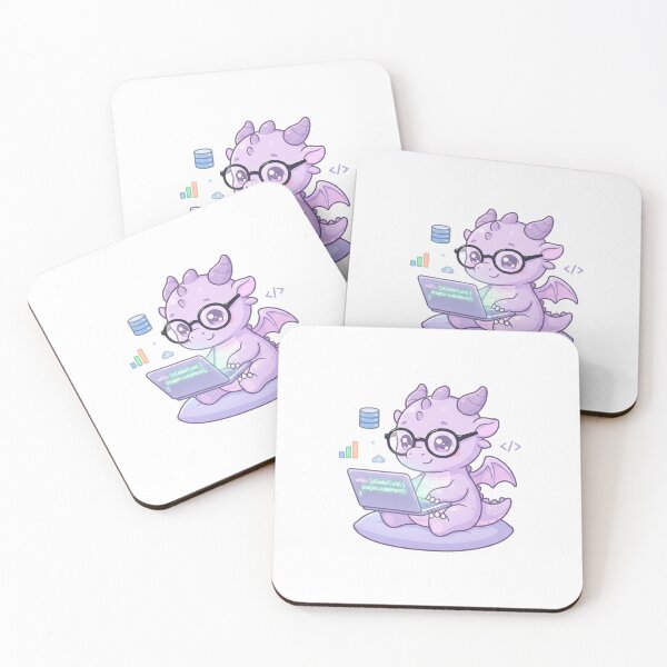 Item preview, Cute Coder Baby Dragon Programming designed and sold by StoneByTheMoon.