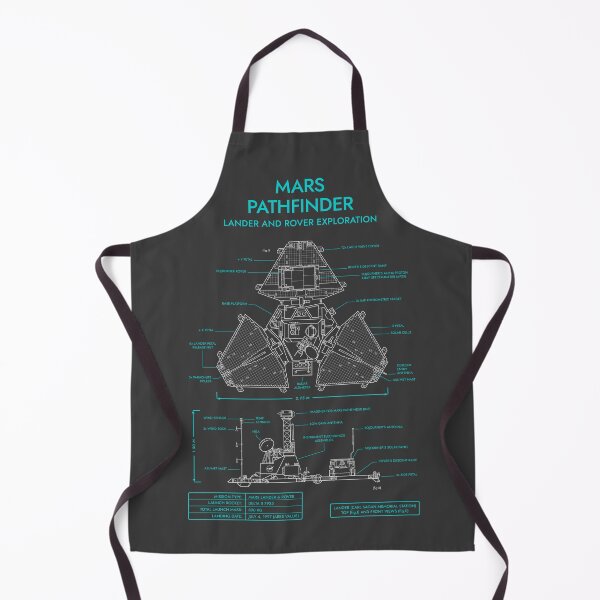 Item preview, Mars Pathfinder Lander and Sojourner Rover (Grey and Turquoise Blueprint. Vertical) designed and sold by BGALAXY.