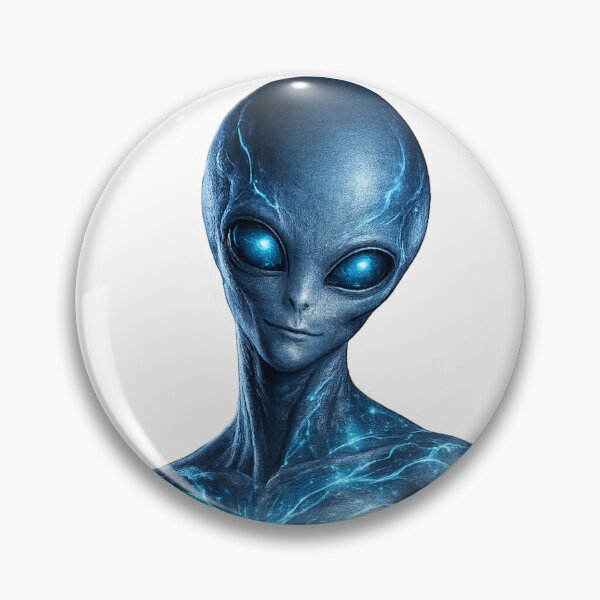 Artikelvorschau, Porträt eines blauen biolumineszenten Außerirdischen entworfen und verkauft von Ruamid.