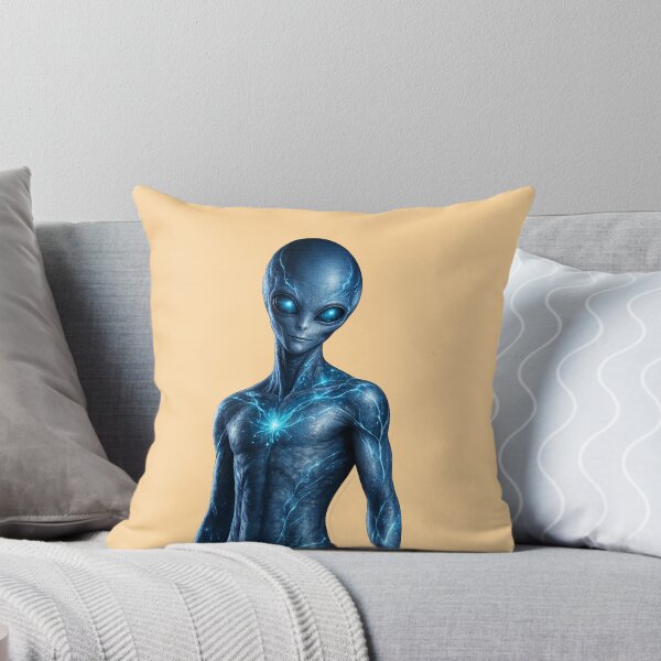 Item preview, Blue Bioluminescent Alien Portrait designed and sold by Ruamid.