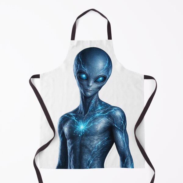 Item preview, Blue Bioluminescent Alien Portrait designed and sold by Ruamid.
