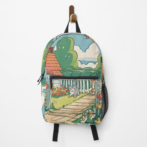 Item preview, Art - Stylized Cat, Vibrant Landscape in Countryside designed and sold by World-Pets.