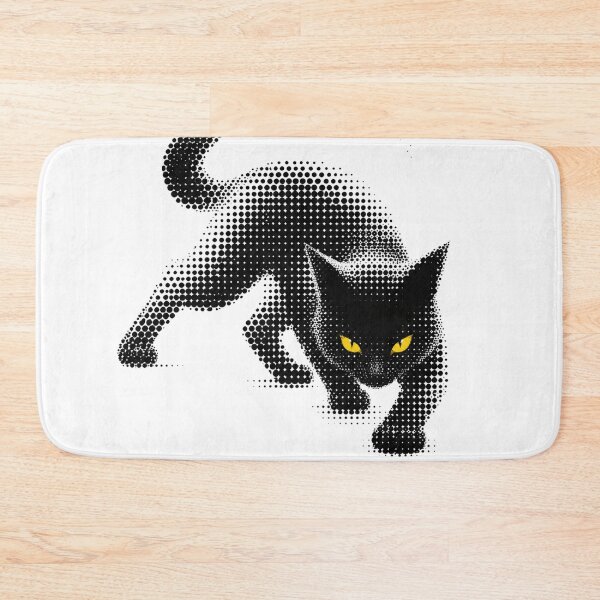 Item preview, Sneaky Halftone Black Cat Yellow Eyes designed and sold by xMErCUrY03x.