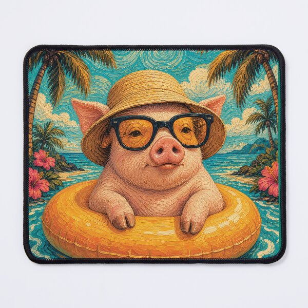 Item preview, Funny Pig Beach Vibes | Tropical Animal Lover designed and sold by merchxwear.