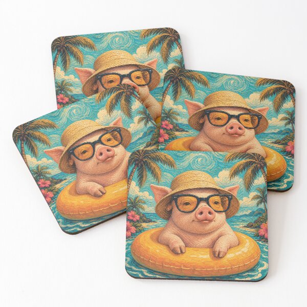 Item preview, Funny Pig Beach Vibes | Tropical Animal Lover designed and sold by merchxwear.