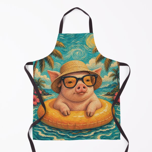 Item preview, Funny Pig Beach Vibes | Tropical Animal Lover designed and sold by merchxwear.