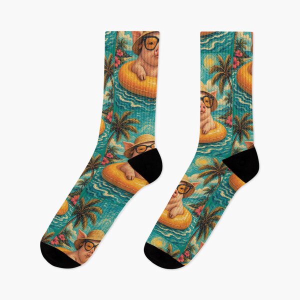 Item preview, Funny Pig Beach Vibes | Tropical Animal Lover designed and sold by merchxwear.