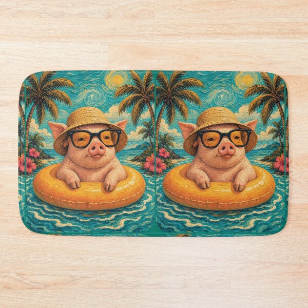 Item preview, Funny Pig Beach Vibes | Tropical Animal Lover designed and sold by merchxwear.