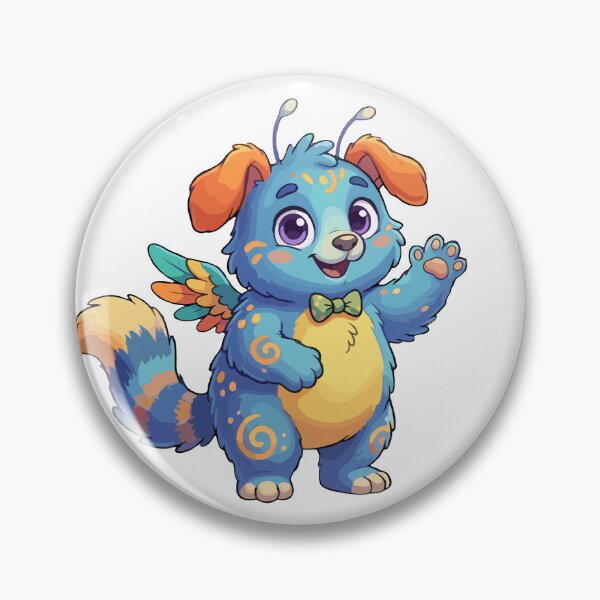 Item preview, Blue Winged Monster Waving Hello designed and sold by lcuiy.
