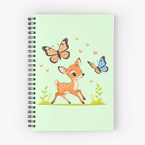 Item preview, Cute Baby Deer with Butterflies designed and sold by Madhav Creations Studio.