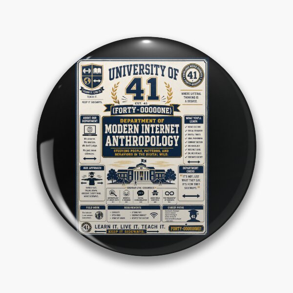 Item preview, 41 (forty-ooooone) SIDEWAYS SOCIET COLLECTION - COLLEGE - University of 41 Department of Modern Internet Anthropology designed and sold by WheelieGdArt.