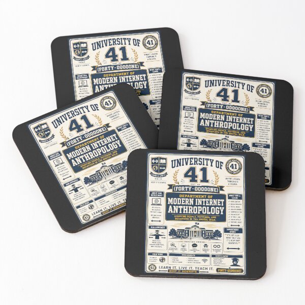 Item preview, 41 (forty-ooooone) SIDEWAYS SOCIET COLLECTION - COLLEGE - University of 41 Department of Modern Internet Anthropology designed and sold by WheelieGdArt.