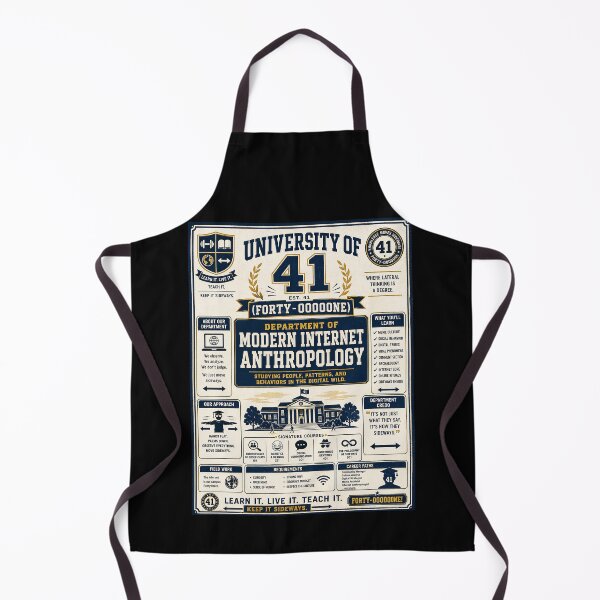 Item preview, 41 (forty-ooooone) SIDEWAYS SOCIET COLLECTION - COLLEGE - University of 41 Department of Modern Internet Anthropology designed and sold by WheelieGdArt.