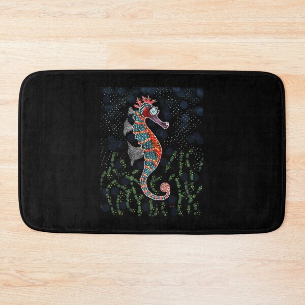 Item preview, Neon Seahorse - Psychedelic Seahorse in Colorful Pointillism - Marine Digital Art - Decoration, Fashion & Gifts designed and sold by Pk-Gn-  /(°^°)\.