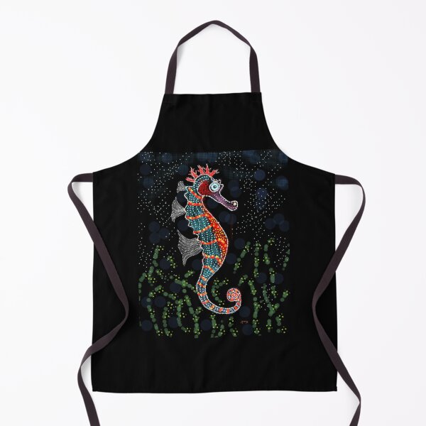 Item preview, Neon Seahorse - Psychedelic Seahorse in Colorful Pointillism - Marine Digital Art - Decoration, Fashion & Gifts designed and sold by Pk-Gn- /(°^°)\.