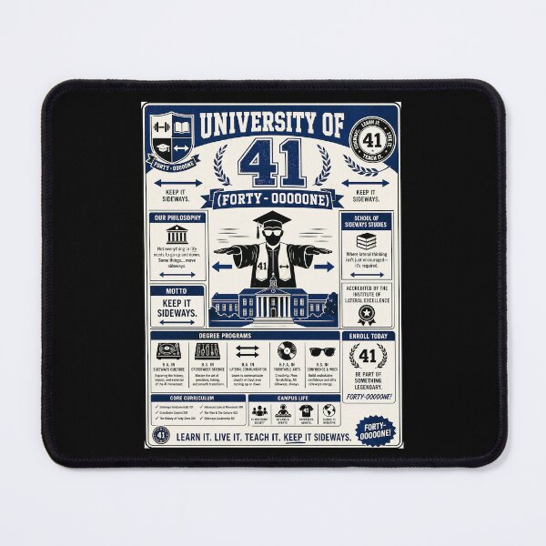 Item preview, 41 (forty-ooooone) SIDEWAYS SOCIETY COLLECTION - COLLEGE University of 41 Major - Sideways Studies v2 designed and sold by WheelieGdArt.