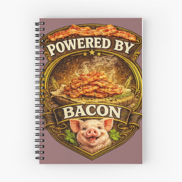 Item preview, Powered by Bacon – Funny Vintage Bacon Lover Design for Breakfast Fans and Foodies designed and sold by GottaPics.