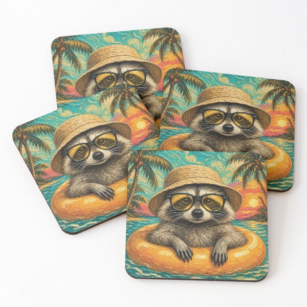 Item preview, Funny Trash Panda Beach Vibes | Tropical Animal designed and sold by merchxwear.