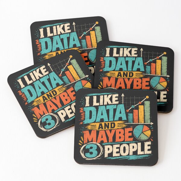 Item preview, I Like Data And Maybe 3 People Data Analyst Statistician Introvert Funny designed and sold by SkeletonsDanger.