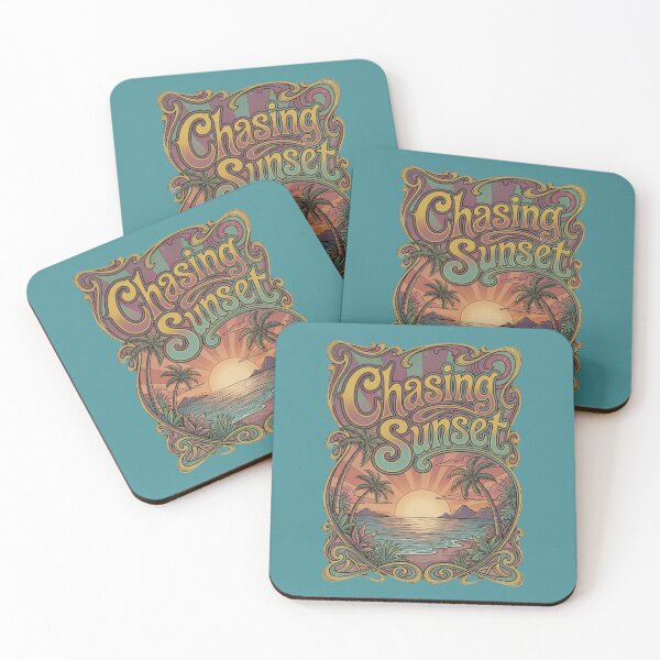 Item preview, Chasing Sunset Retro Muted Oasis  designed and sold by Skyrocketz.