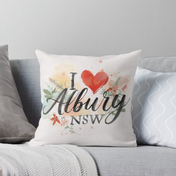 Aperçu de l'œuvre J'adore Albury, Nouvelle-Galles du Sud, Australie créée et vendue par PamLeeDesign.